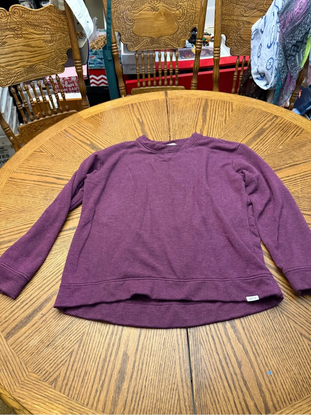 Orvis Plum Crewneck Sweater